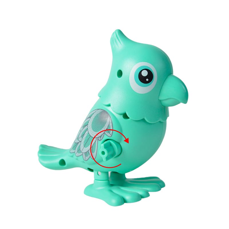 Wind up parrot toy - Simulation Parrot Design 360 Degrees Rotatable Jump Clockwork Toy Children Gift - Toys for kids