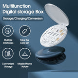 Mini Digital Gadgets Storage Box, Multifunctional 60W USB Data Cable Fast Charge Line Storage