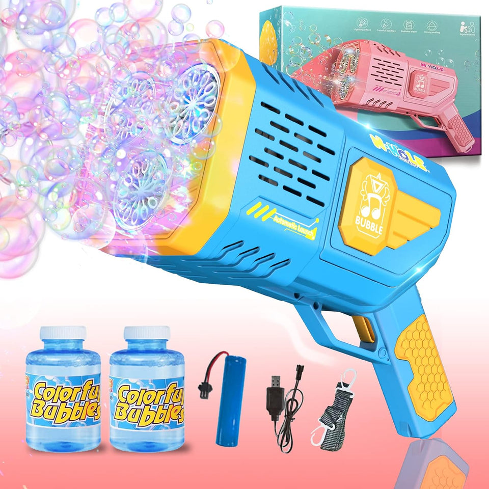 36-Hole Automatic Bubble Gun for Kids | Bubble Machine with 36 & 8 Hole Settings
