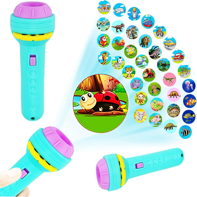 Projector Flashlight for Kids - Early Childhood Educational Toy Birthday Gift Projector Torch for kids