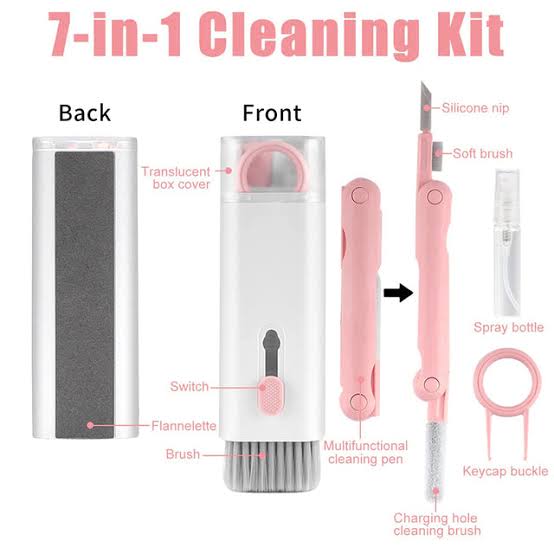 7-in-1 Computer Keyboard Cleaning Brush Kit| Portable 7 in 1 - Portable Multi‑Tool for Keyboard, Laptop & Gadgets