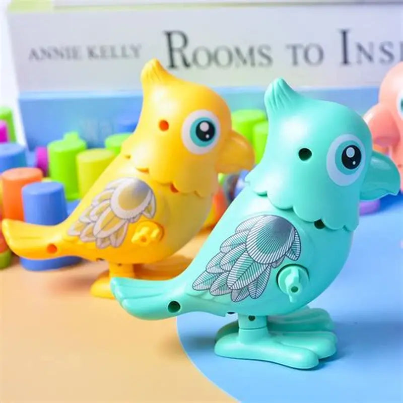 Wind up parrot toy - Simulation Parrot Design 360 Degrees Rotatable Jump Clockwork Toy Children Gift - Toys for kids