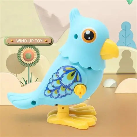Wind up parrot toy - Simulation Parrot Design 360 Degrees Rotatable Jump Clockwork Toy Children Gift - Toys for kids
