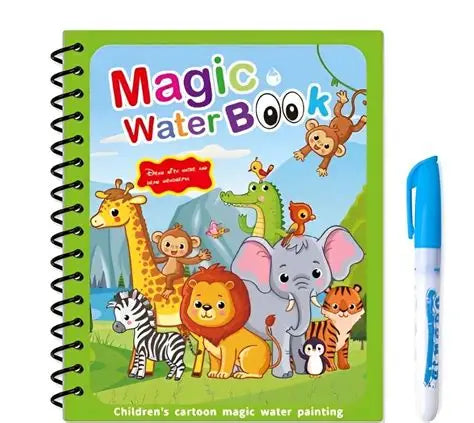 Steemjoey Unicorn Magic Water Coloring Book, Magic Painting Books with Water Pen Mess Free Coloring Books