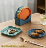 10Pcs Multi-function Spit Bone Dish Household Food Grade Plastic Spit Bone Dish Round Squar