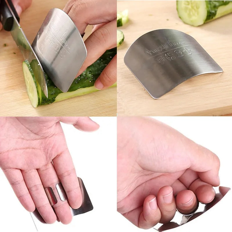 Kitchen Accessories Stainless Steel Hand Finger Protector Knife Cut Slice Guard Safe Cooking