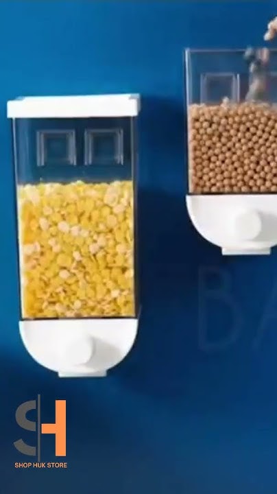 Grain Storage Box 1500ml=1.5kg Wall Hanging Food Container Kitchen Bean Dispenser Dry Food Rice Storage dispenser